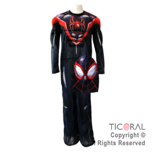 DISF MILES MORALES (SPIDERMAN NEGRO) CON MUSCULO TALLE 2 x 1